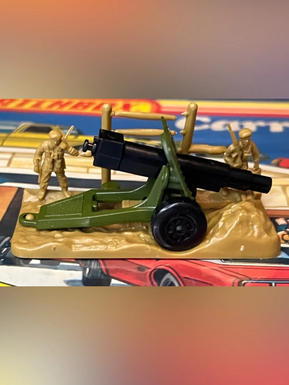Vintage Matchbox 1977 MB-32 Field Gun Cannon Toy Soldiers Lesney England